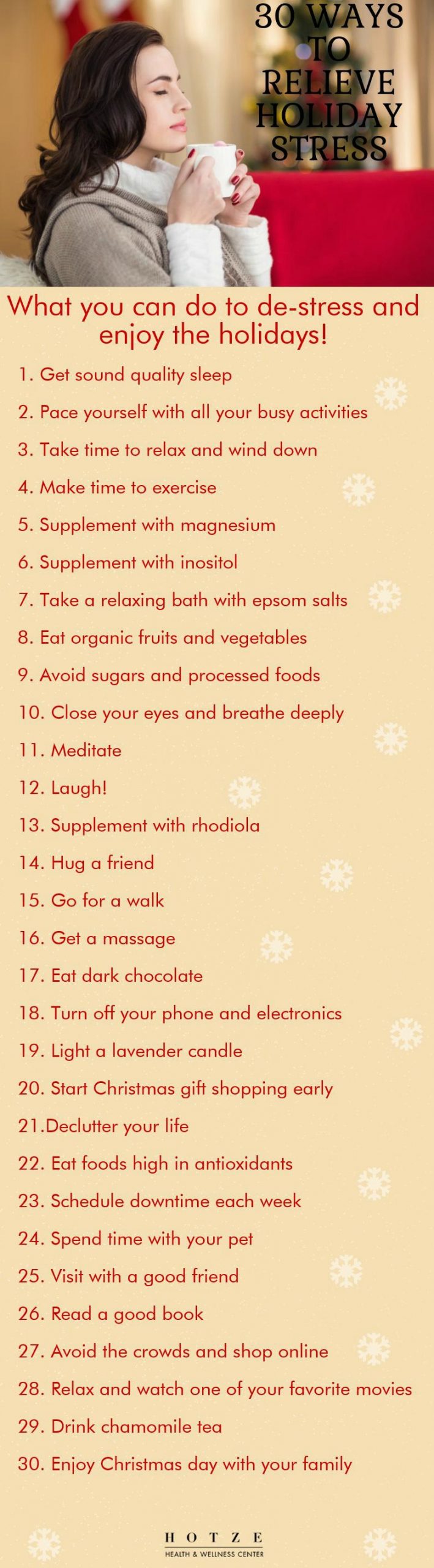 30 Ways to Relieve Holiday Stress