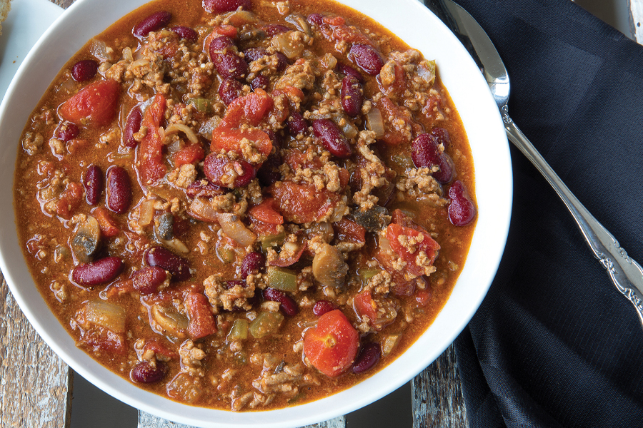 tex mex chili in a bowl