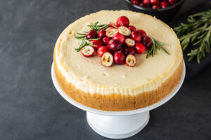 cheesecake with berries on top