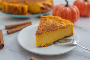 slice of pumpkin cheesecake