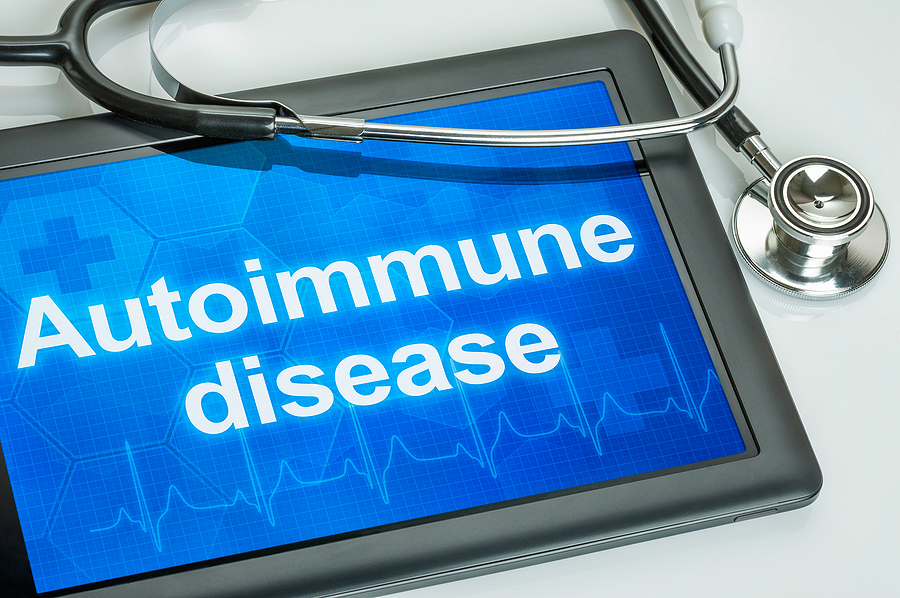 tablet with words autoimmune disease on it